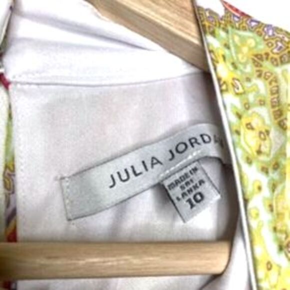 Julia Jordan Paisley Chiffon Sleeveless Belted Crepe Tiered Maxi Dress 10 NWT - Picture 11 of 11